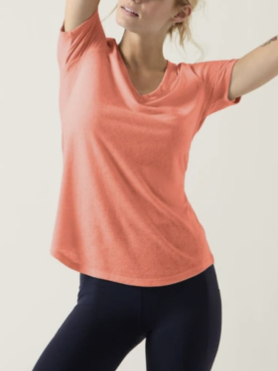 Athleta Tops - Athleta sunset glow v Beck breezy beachy colorful tee size Medium